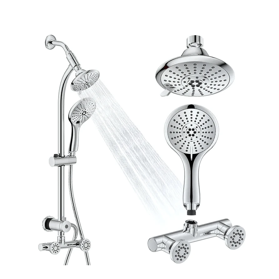 Luxury Shower System 5 Functions Hand Shower with Sliding Bar