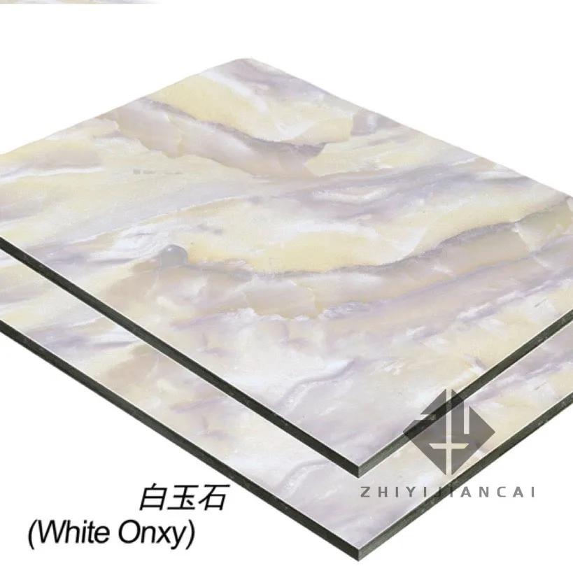 ACP Modern French Design Alumetal Stone Granite Aluminum Composite Panel Mirror Surface Treatment PE Coating Outdoor Mall Decor