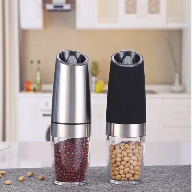 Перезаряжаемая USB керамическая мельница для специй Rohs гравитационная электрическая соли и перца со светодиодной подсветкой