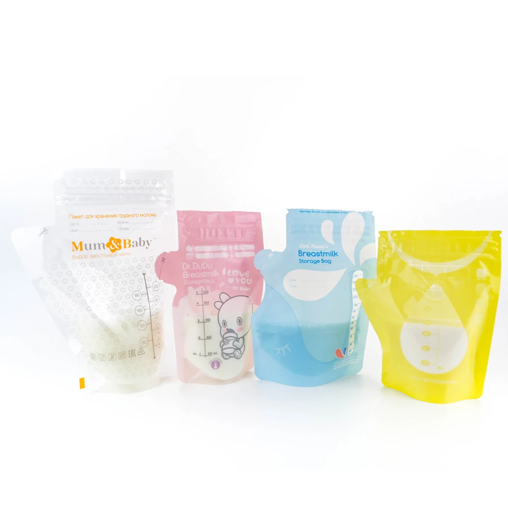 Hot selling bpa free 250ml baby feeding  milkstorage  bags