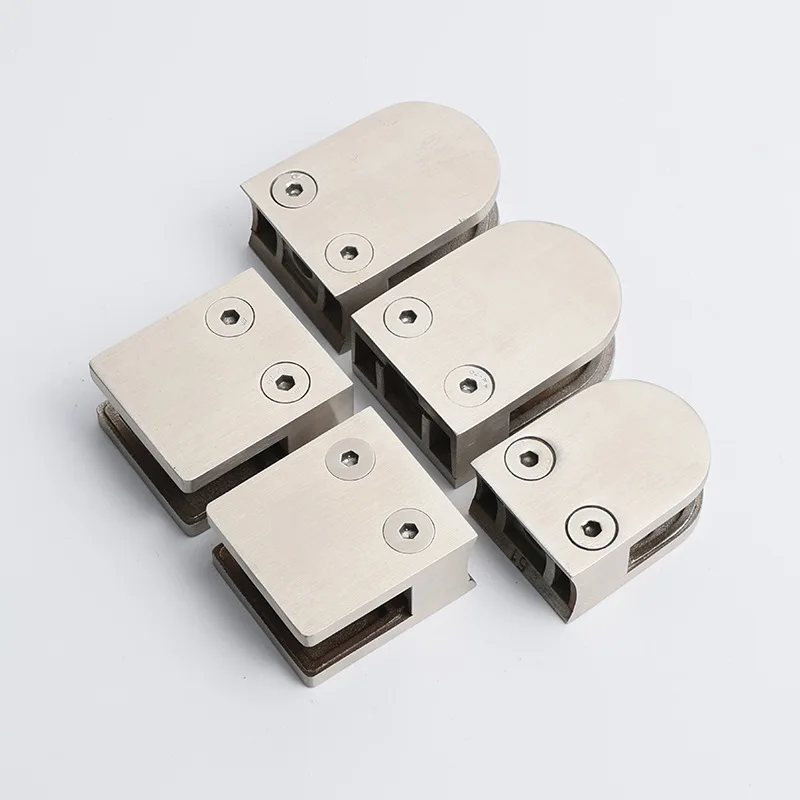 Custom Wholesale 304 Tairs Railing Adjustable Glass Frameless Spigot Balustrades & Handrails Stainless Steel Brass Glass Clamps