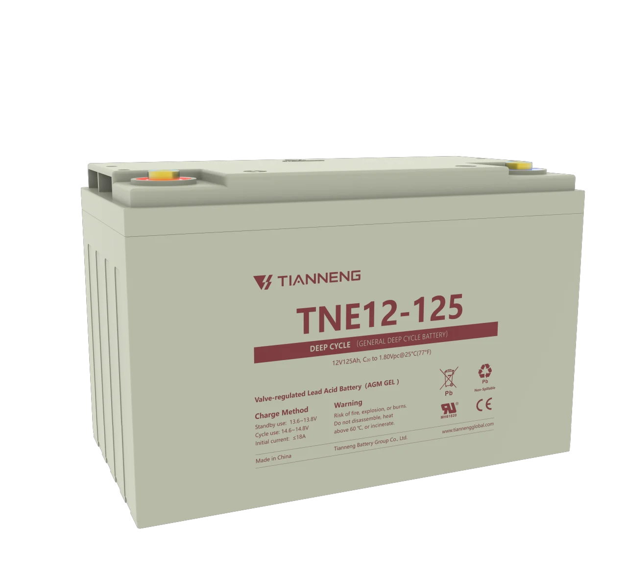 Long Life Deep Cycle 12 Voltage 125AH Lead Acid Rechargeable Battery Deep Cycle Battery