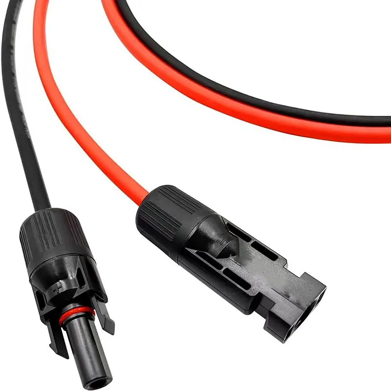 TUV UL PV1F Solar DC Panel Extension Cable XLPO 4mm2 6mm2 Wire Solar PV Connector Power Cables 3FT