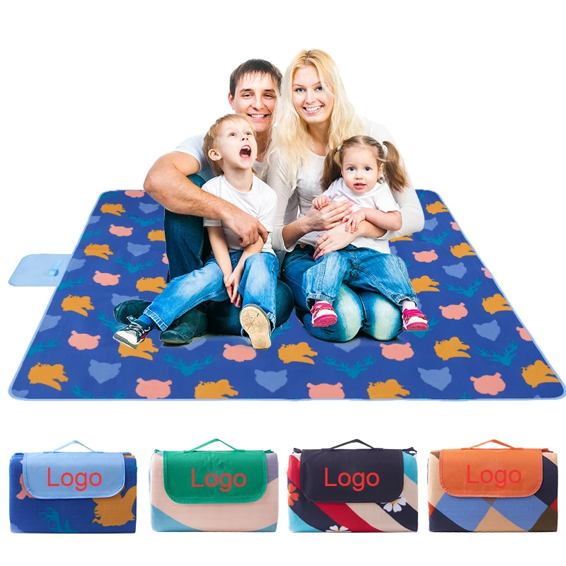 Wholesale Waterproof recycled camping Picnic Beach mat Outdoor Oversized custom picnic blanket