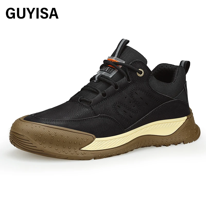 GUYISA Outdoor safety shoes waterproof super fiber steel toe sneakers safety shoes