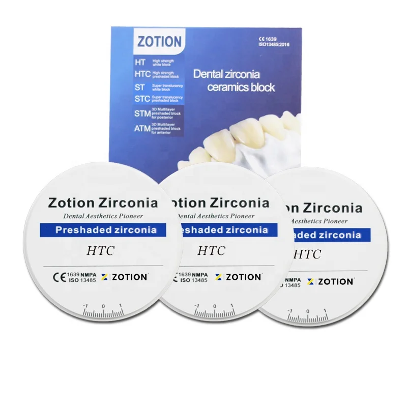 ZOTION Porcelain Fused to Zirconia Crowns Front Teeth Dental Ceramic Zirconium Discs