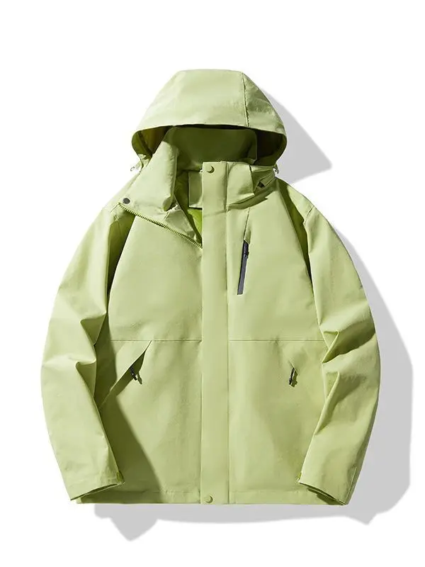 Fashion men windbreaker hoodie jacket coat with zipper custom logo polyester windbreaker jacket