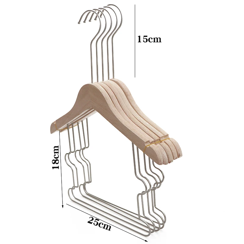 Beishite Small Size One Piece Kids Children Hangers Baby Jumpsuit Wood Hanger Baby Store Display Clothes Hanger