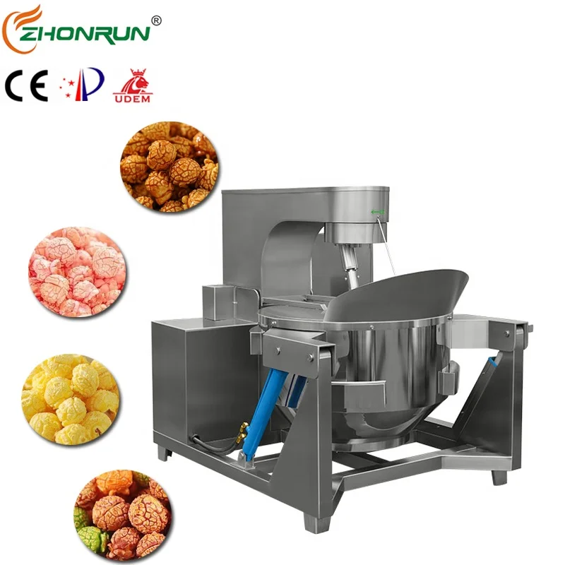 Automatic Industrial  Multi Flavored Automatic Industrial Mushroom Popcorn Machine Commercial Popcorn Production Line