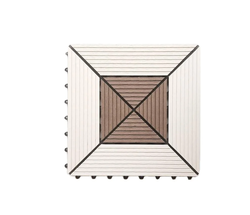 WPC tile Faux grass Interlocking floor tiles plastic wood decking outdoor swimming pool patio tiles