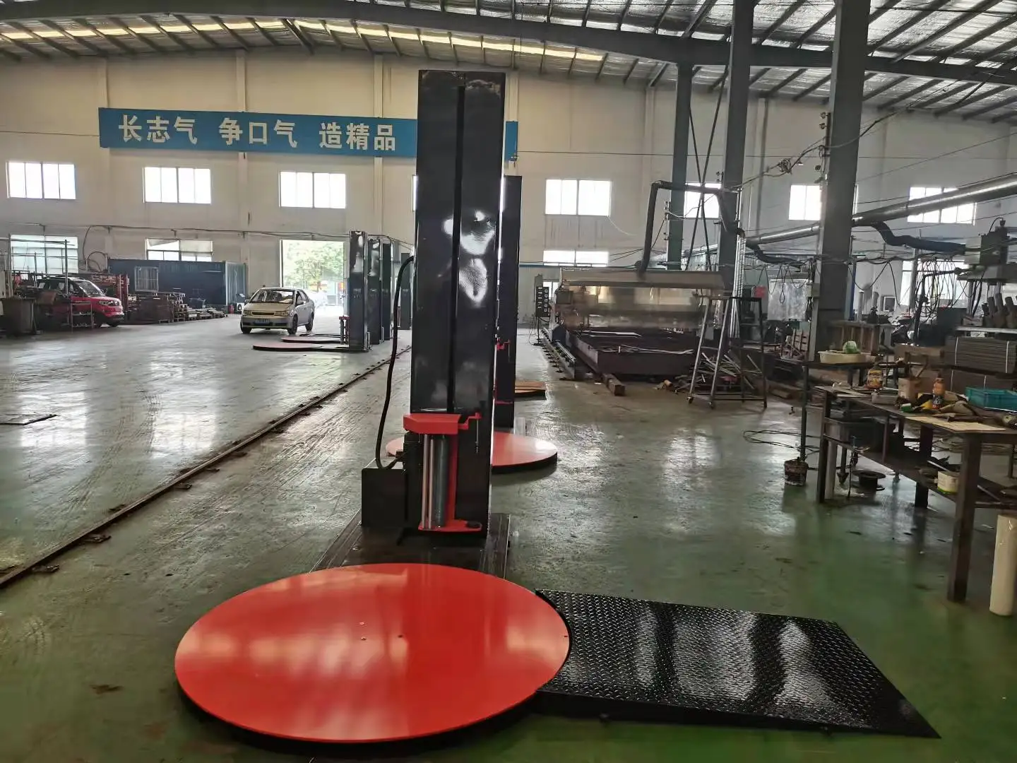 electric motor 220V chinese automatic luggage pallet wrapping machine