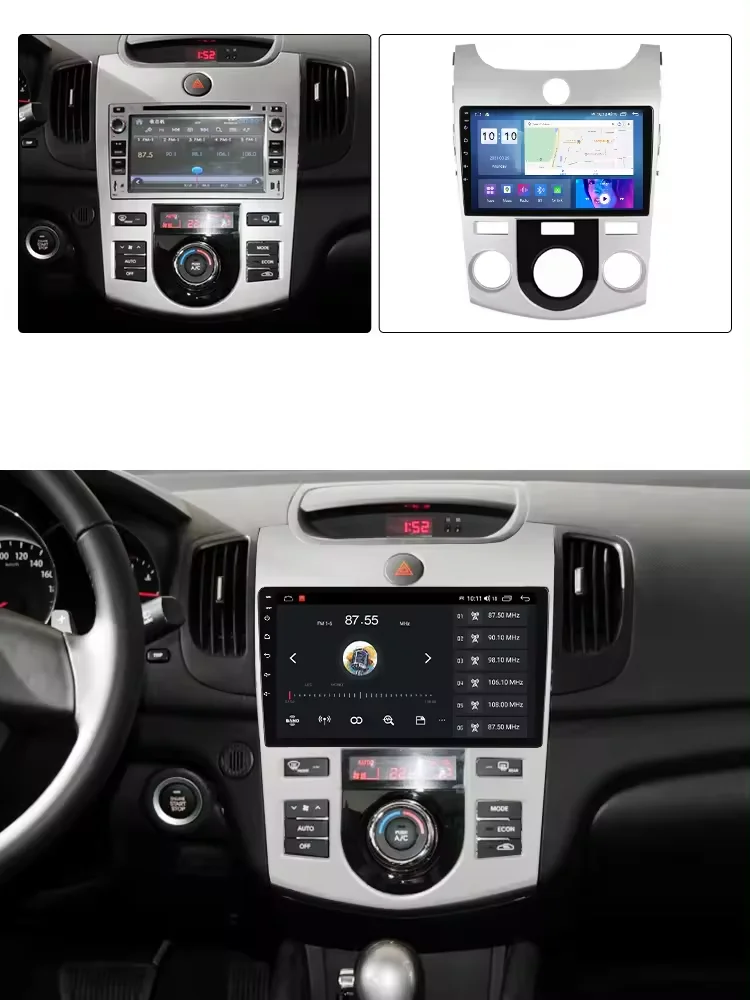 android  touch screen car dvd radio Reverse  video audio gps navigation player for kia Forte cerato 2008-2012  manu ac