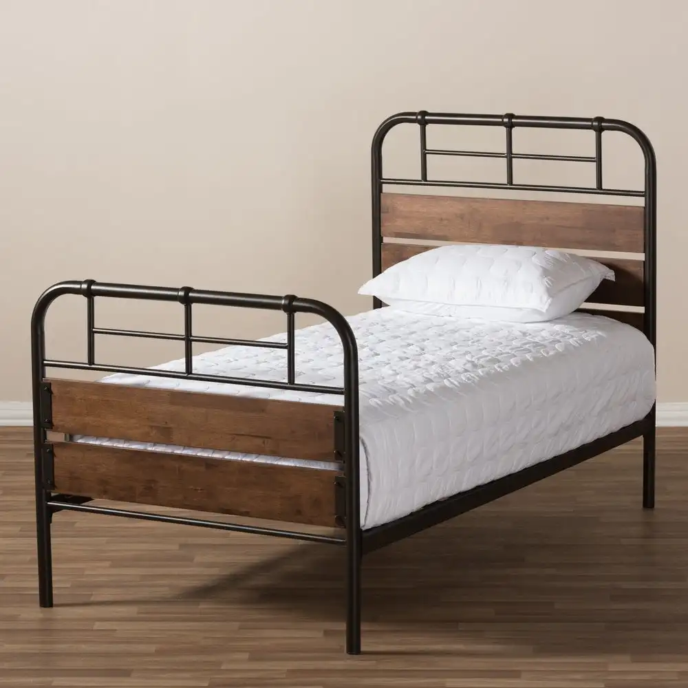 Popular Product Simple quality metal bed frame base metal mattress beds  Metal Sturdy Bads Twin Size Platform Bed