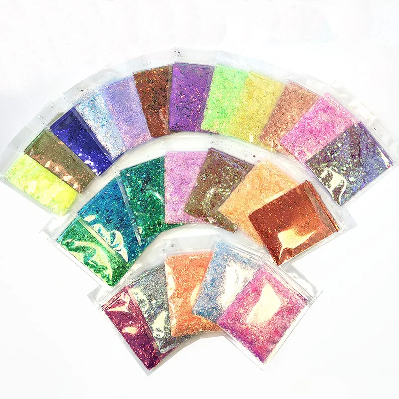 wholesale Cosmetic grade colorshift glitter nail powder shinning flakes