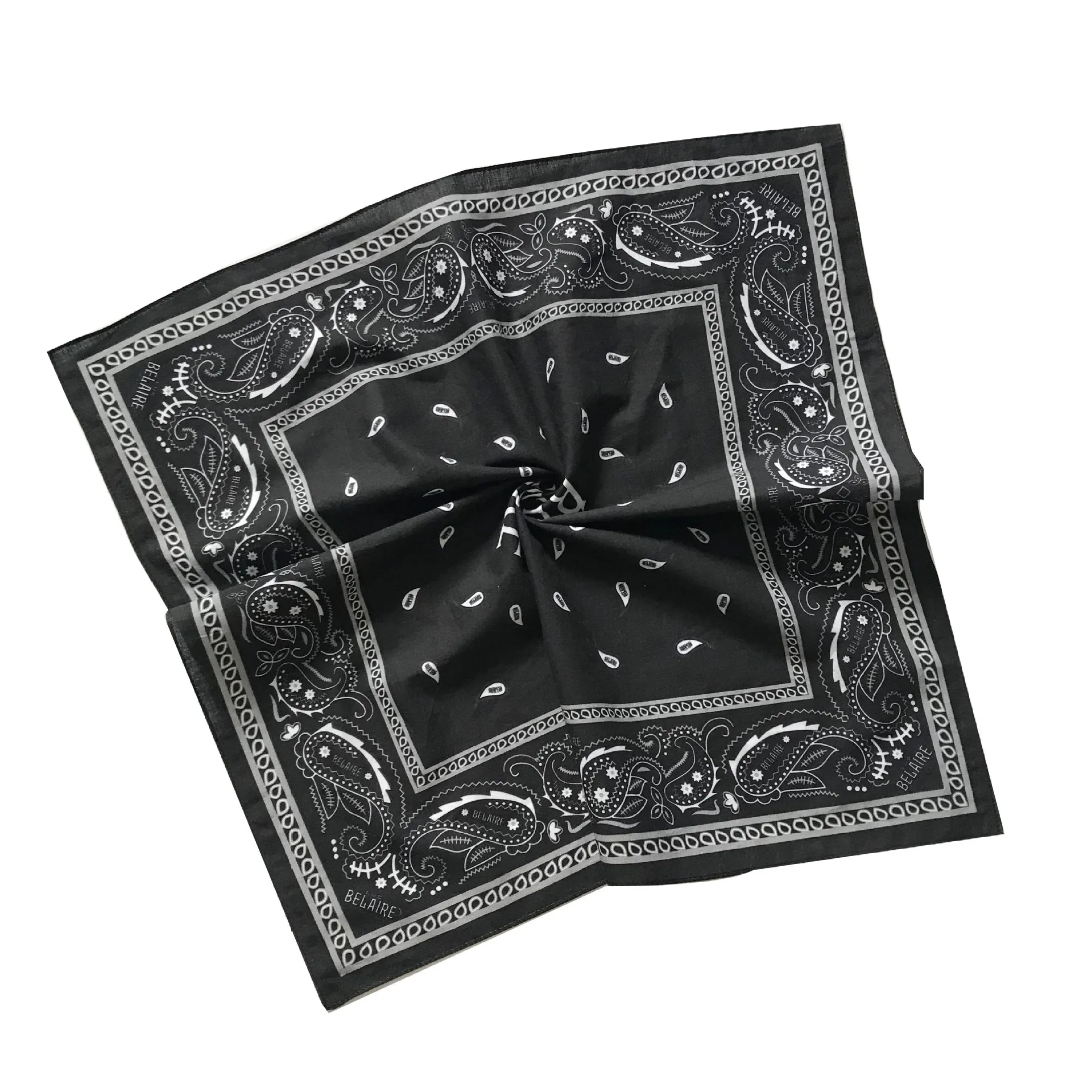 NO MOQ custom printing 100% cotton hair bandana