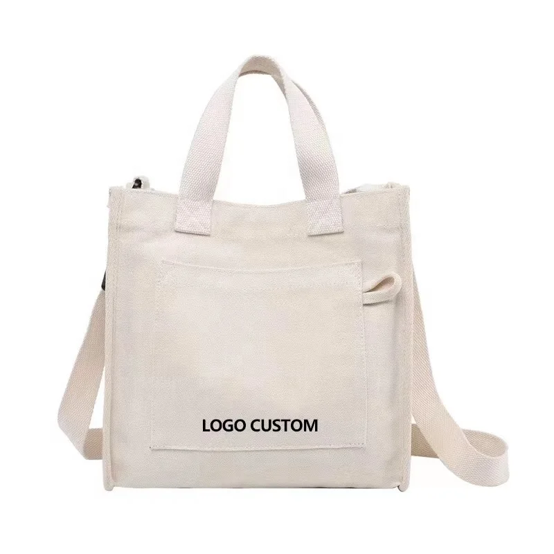 Customized logo Shoulder bag blank Mini Luxury shoulder canvas messenger bag tote for women Ladies