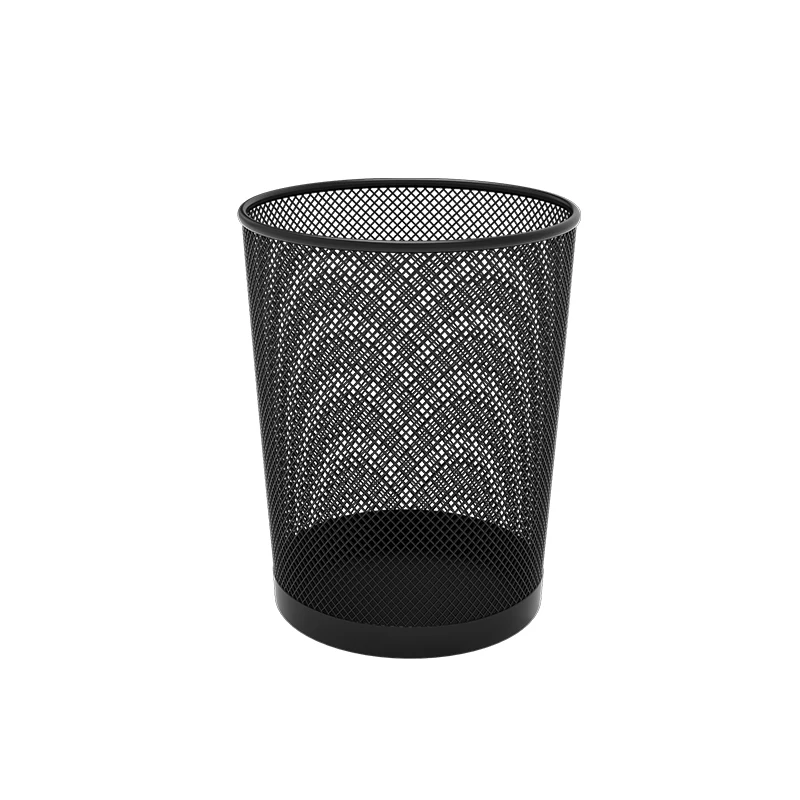 
paper basket trash bin round metal mesh waste bins trash can dustbin Wastebasket garbage bin 