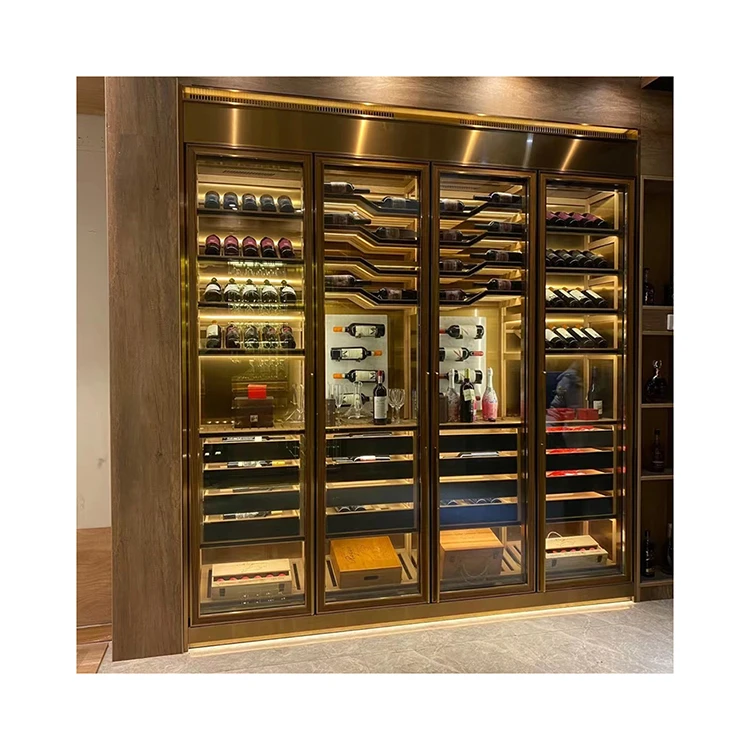 Современная роскошная витрина в стеклянном винном погребе из нержавеющей стали шкаф для хранения вина бар мебель гостиной дома