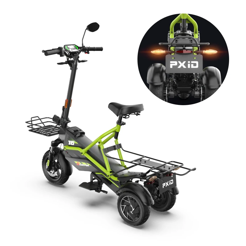 Retail Price- Rear suspension scooter electrico 3 wheels folding electric scooter with seat