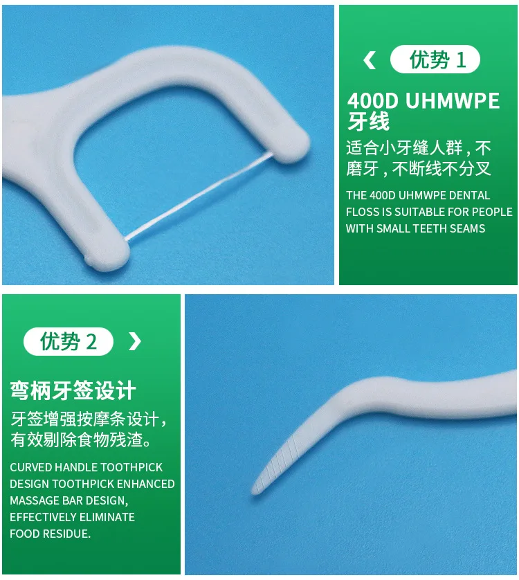 Dental Floss Picks Individually Wrapped Floss Pick Manufacturer,  Dental Floss Toothpick