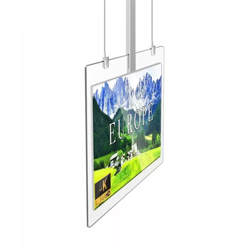 Ultra thin Hanging double-sided poster screen advertising machine Intelligent window ultra HD advertising machine