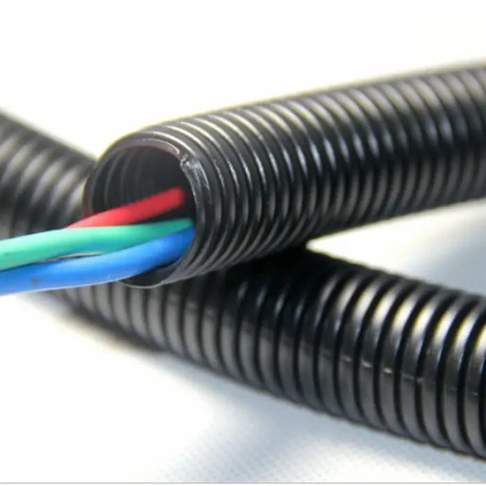 Flexible plastic corrugated tube convoluted tubes split loom tubing
