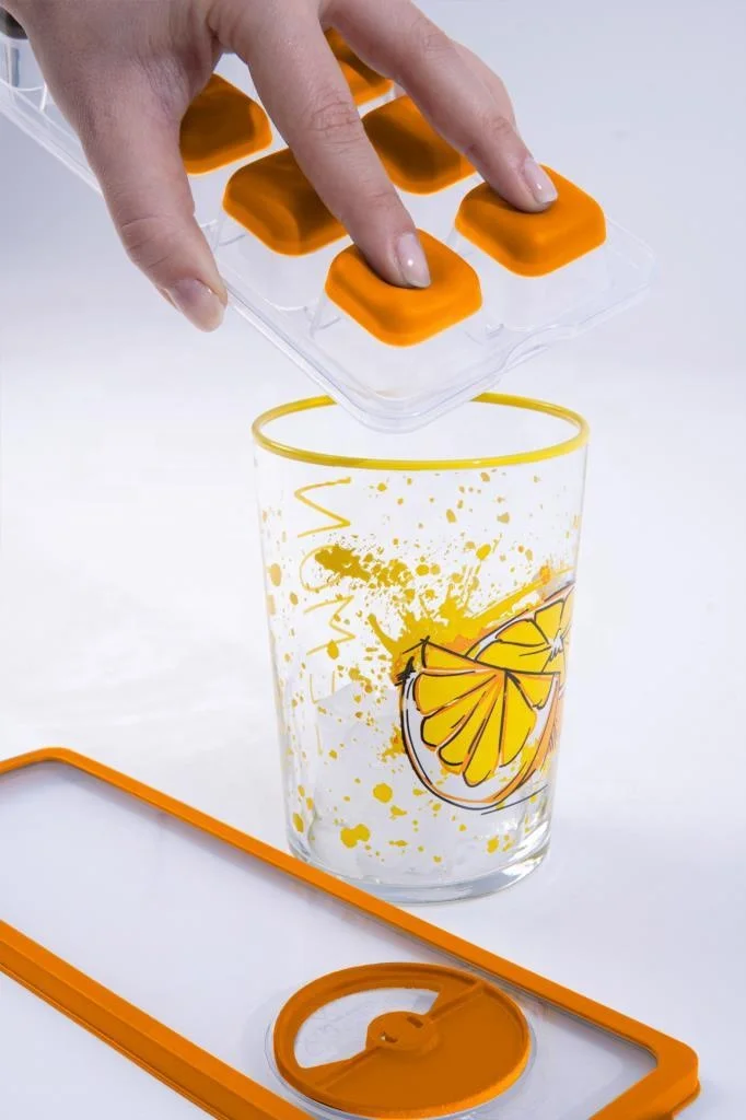 Best selling wholesale square glass jars waterproof glass storage jar with airtight lid high quality glass storage container 2lt