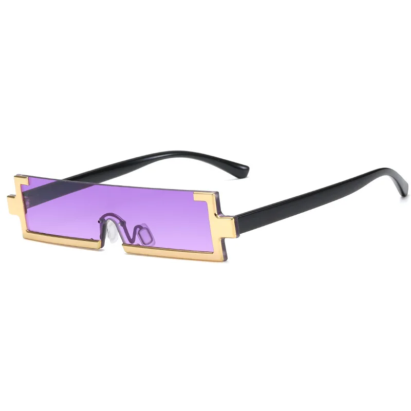 Bingking eyewear fashion plastic rectangle 2021 see through lens half frame sunglasses