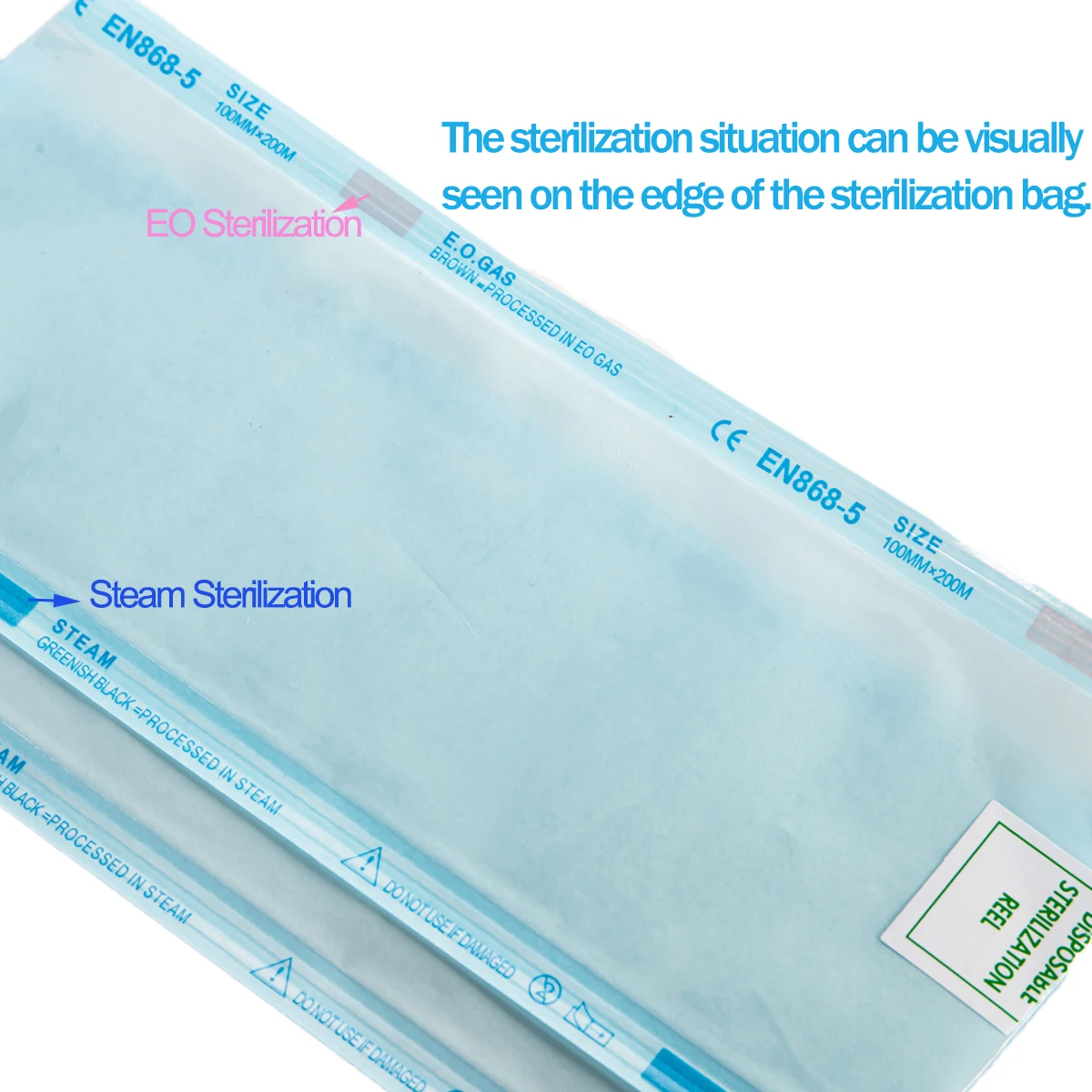 Dental Reels Heat Sealing Sterilization Pouch Roll Flat Sterilization Roll