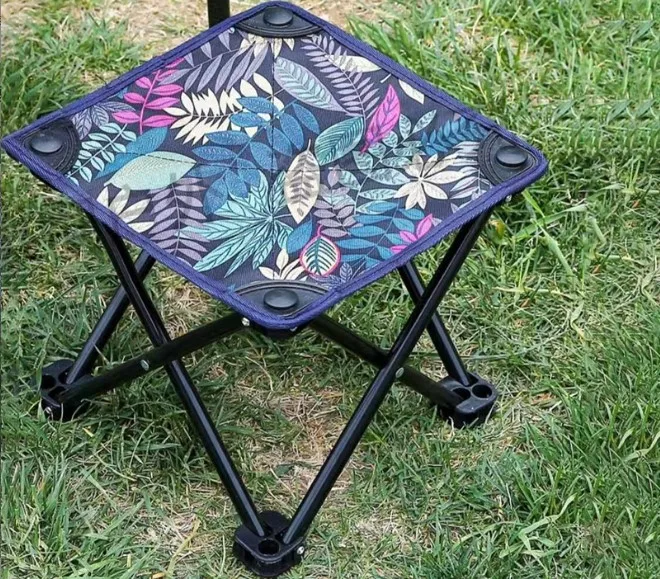 Portable Folding Camping Stool Outdoor Camping Lightweight Small Chair for Fishing Hiking Gardening and Beach
