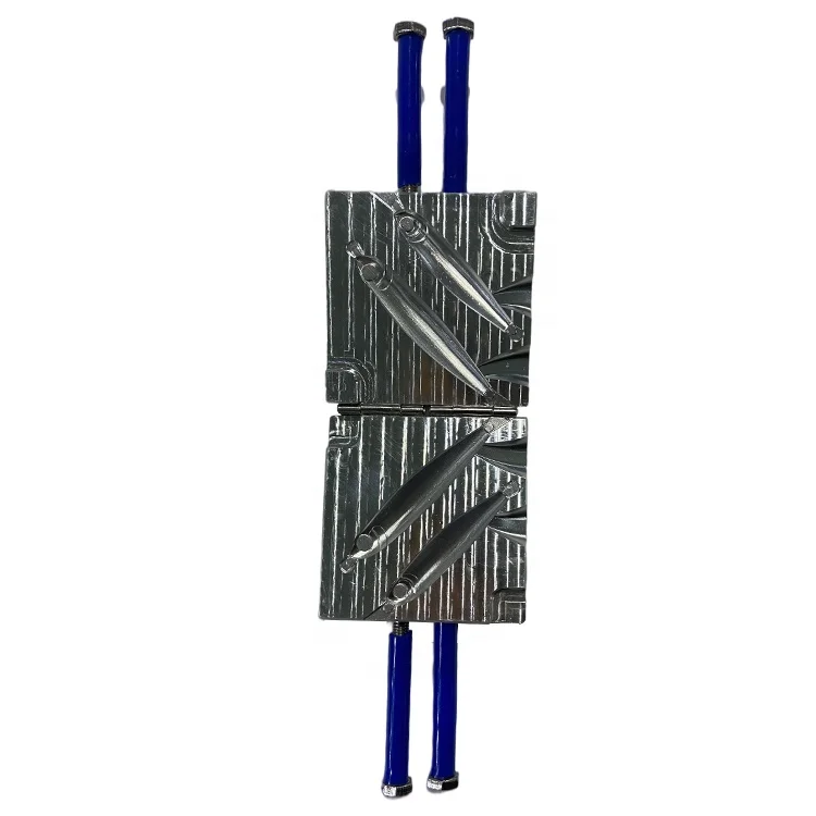 Iron plate laser lead fish false bait long throw bionic bait multi color double hook iron plate lead fish mold jig