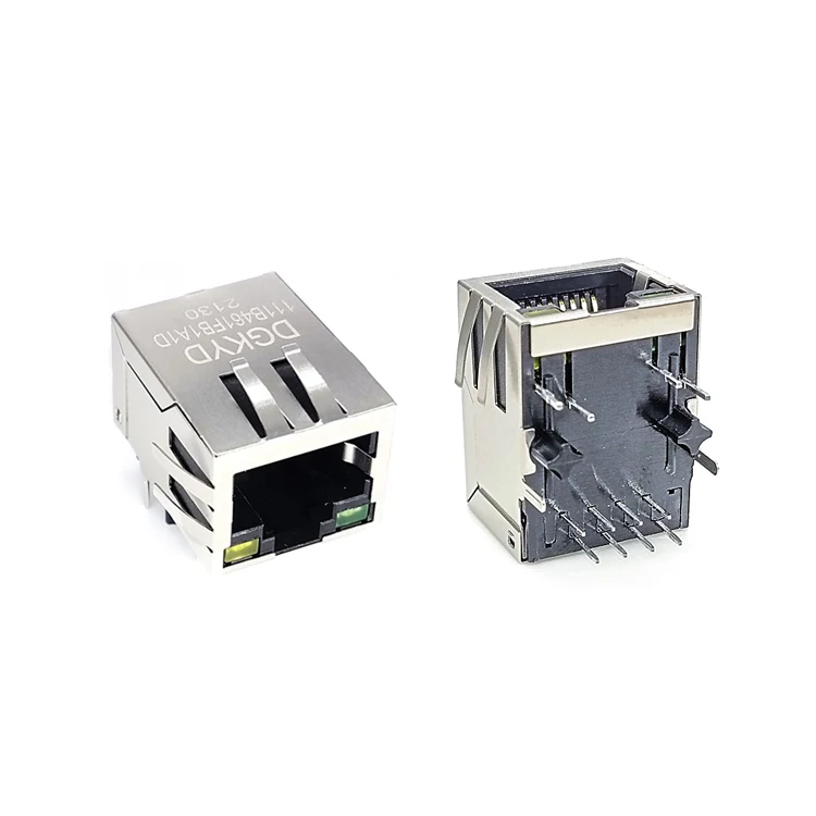 China DGKYD111B461FB1A1D Tab Down 1x1 Port 100 Base-T  Ethernet Connector Lan RJ45 Modular Jack