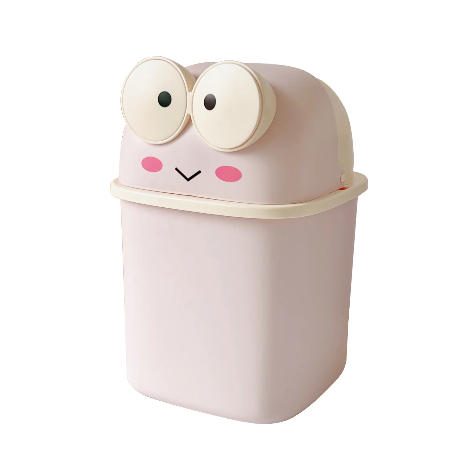 NEW 2022 Table Waste Bin with Lid Mini Cute Trash Can Paper Basket Waste Container Mini Dustbin For Bedroom/Office