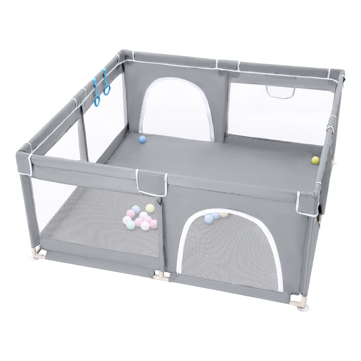 Welcome to OEM baby playpens Indoor Fabric 8 suction cups playpen Elevated baby crawling safe game toy playpen