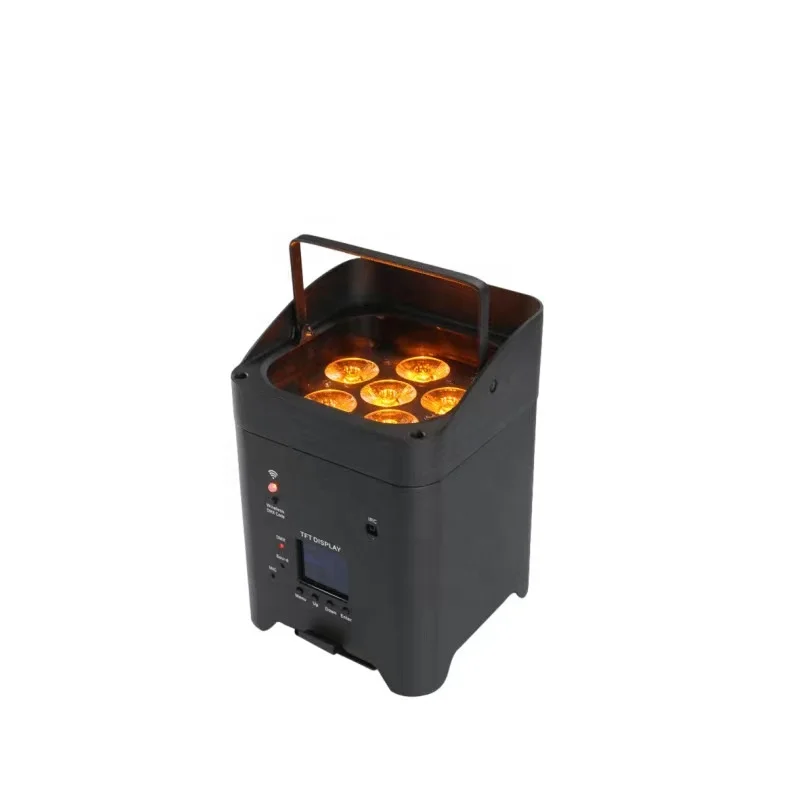 Battery Powered Wireless Dmx Led Event Lights Smart Dj 6*18w Rgbwa Uv 6in1 Wifi Control Led up Lighting Suppliers