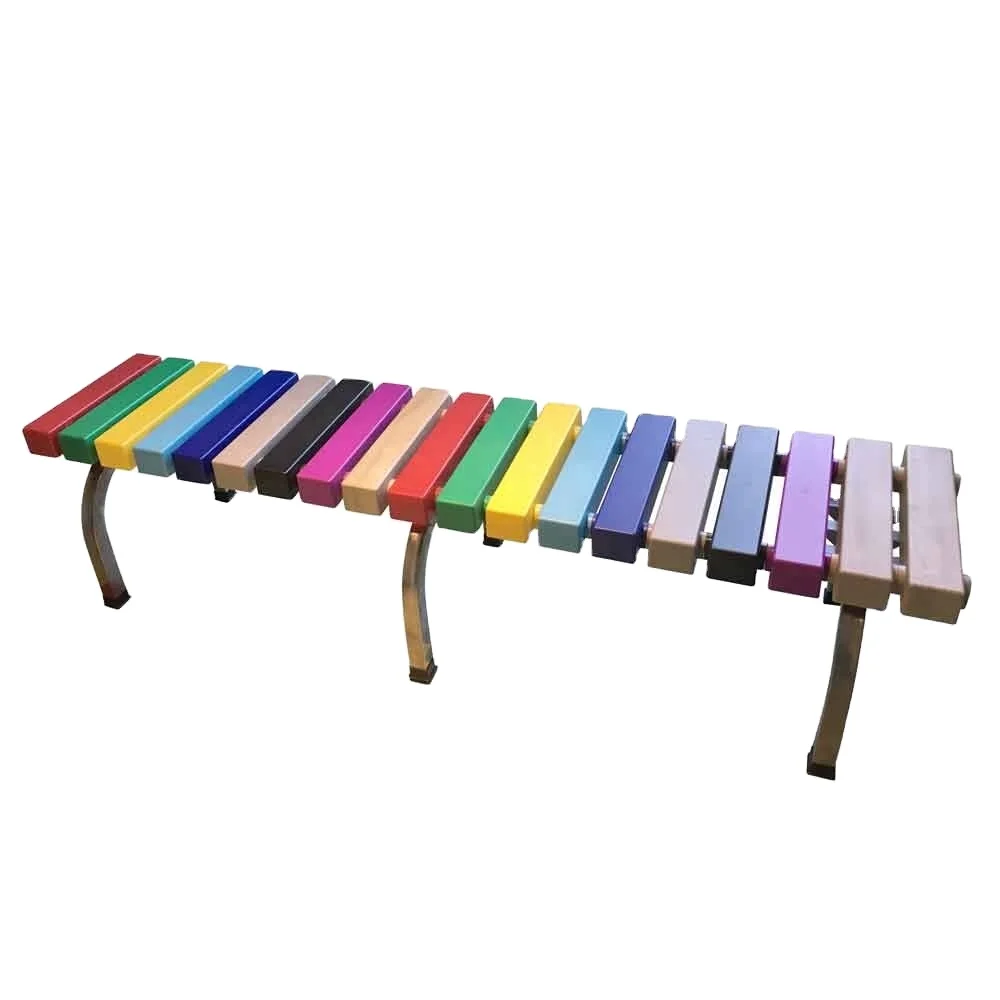 Stainless Steel Leg Plastic Bench