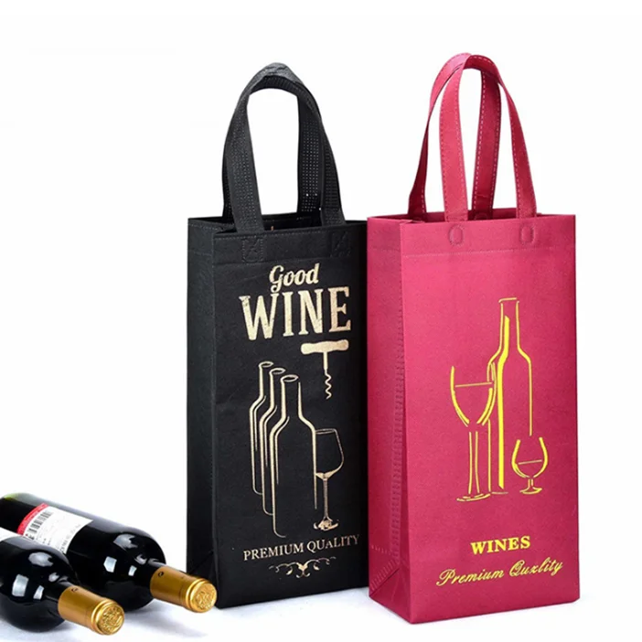 supply non-woven bags wholesale red wine bags printing handbags advertising bags supply wholesale