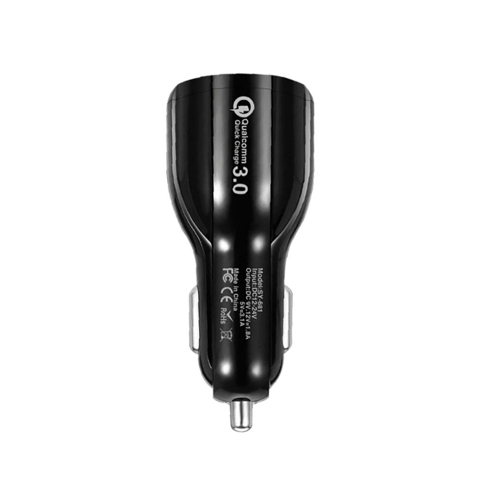 
SIPU high speed fast car chargercharging 2 port usb car charger qc 30 for mobile phone 
