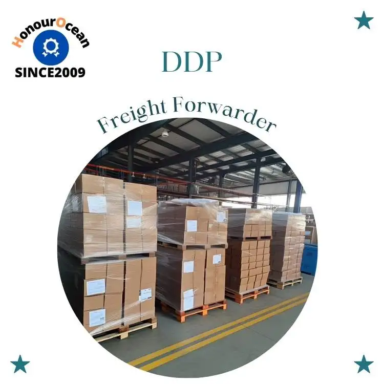cheapest sea freight forwarder DDP logistics service agent shipping rate from China to usa fba warehouse door to door delivery