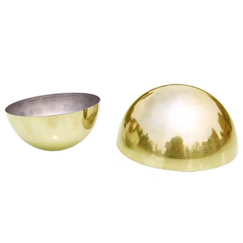 brass half sphere custom hollow brass hemisphere