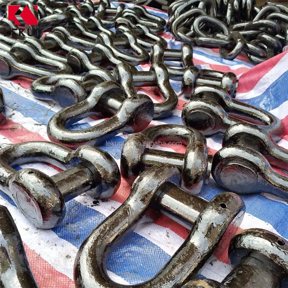 Manufacturer Customised Marine D Shackle Anchor Chain Attachment Join Shackle Detachable Anchor Chain End Shackle