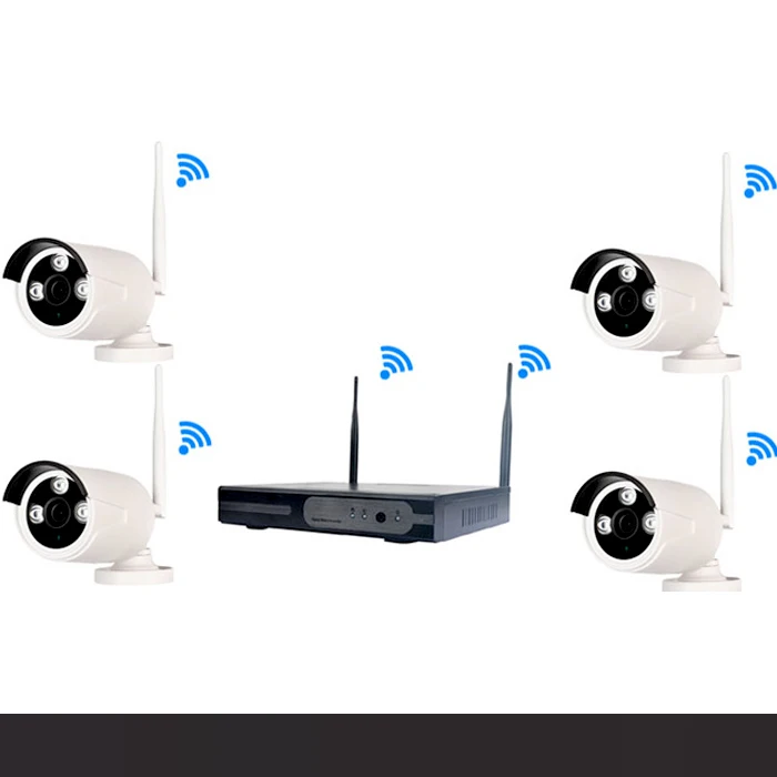 4Ch POE NVR Kit Professional Video Surveillance Security AI Face Detection HD 4K AI Face Detection HD 4K surround camera