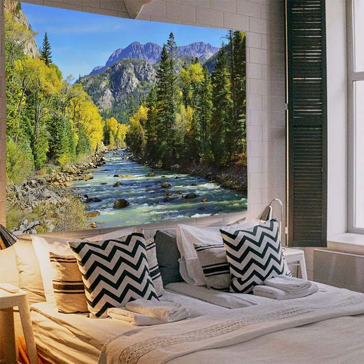 wholesale custom woven french peach skin velvet tapestry for homedecorative