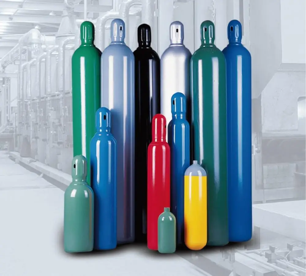 different sizes and colors 150bar nitrogen argon gas bottle 40l industrial oxygen cylinder