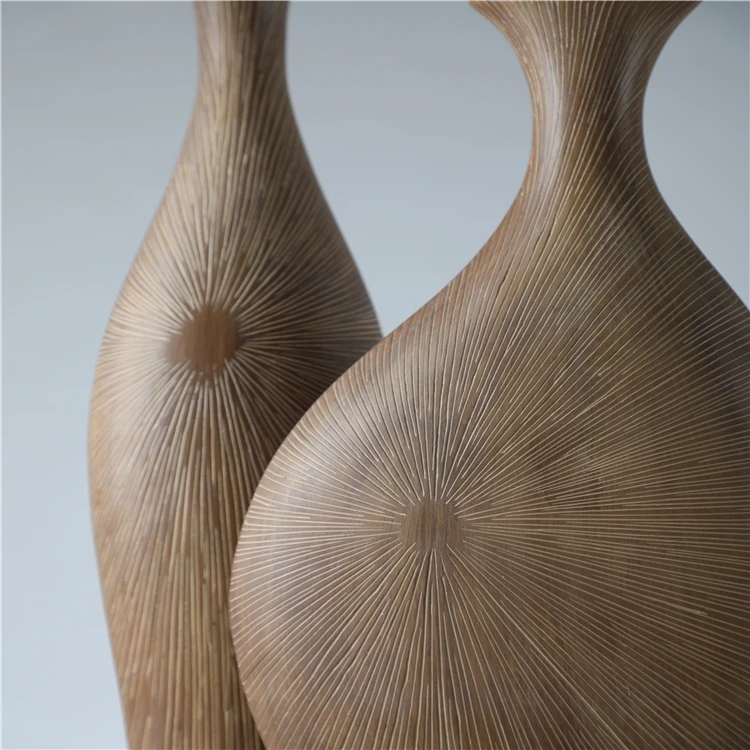 Wholesale home decoration vintage unique handmade table tall floor resin vase