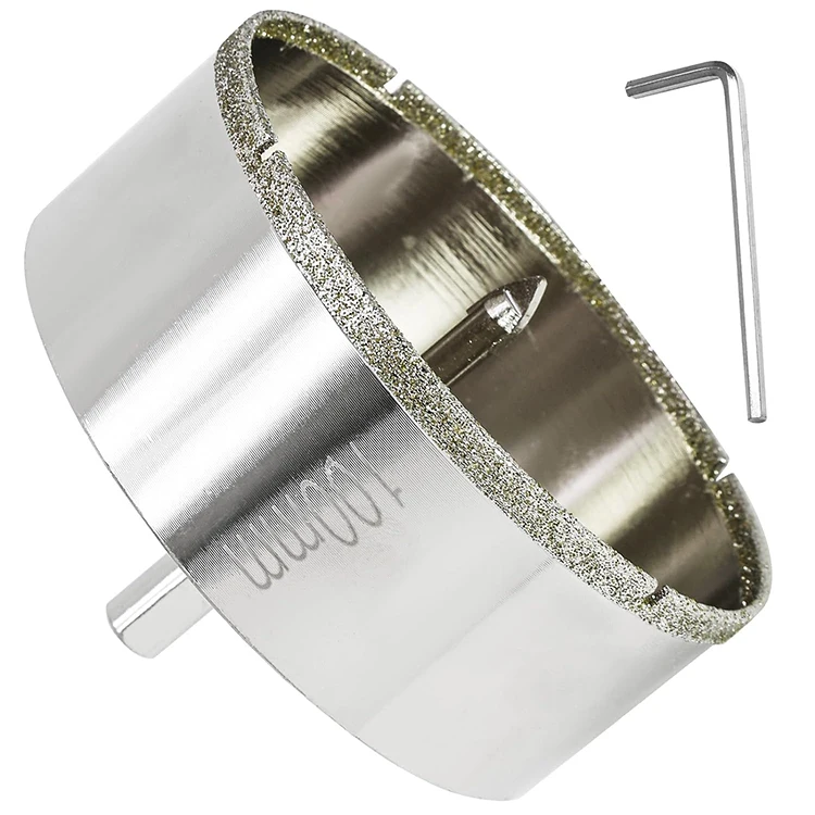 100mm Diamond Tip Coated Hole Saw with Pilot Drill Bit For Glass Ceramic Marble Porcelain
