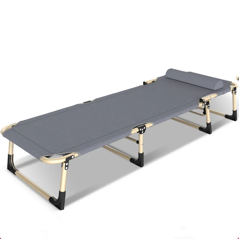  Reinforced mteal folding beds 600D Oxford fabric single office lunch break bed military