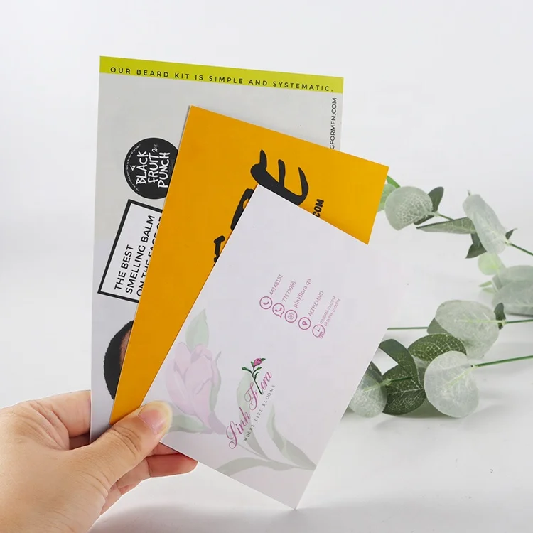 Quality Luxury Custom Gold Foiled Logo Business Card Advertising Postcard Company Promotion Thank You Card Greeting Card