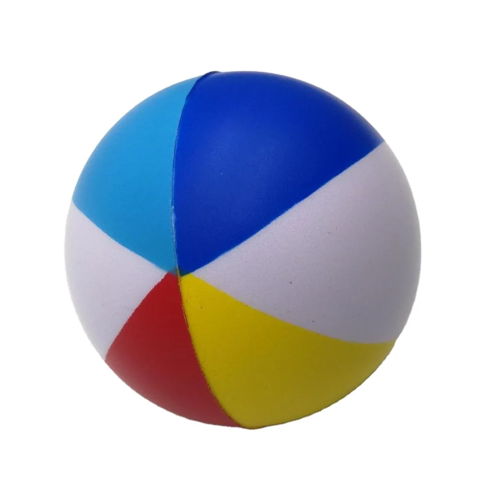 Promotional Round PU Stress Reliever and Squeeze Toy Rainbow Ball with customized logo
