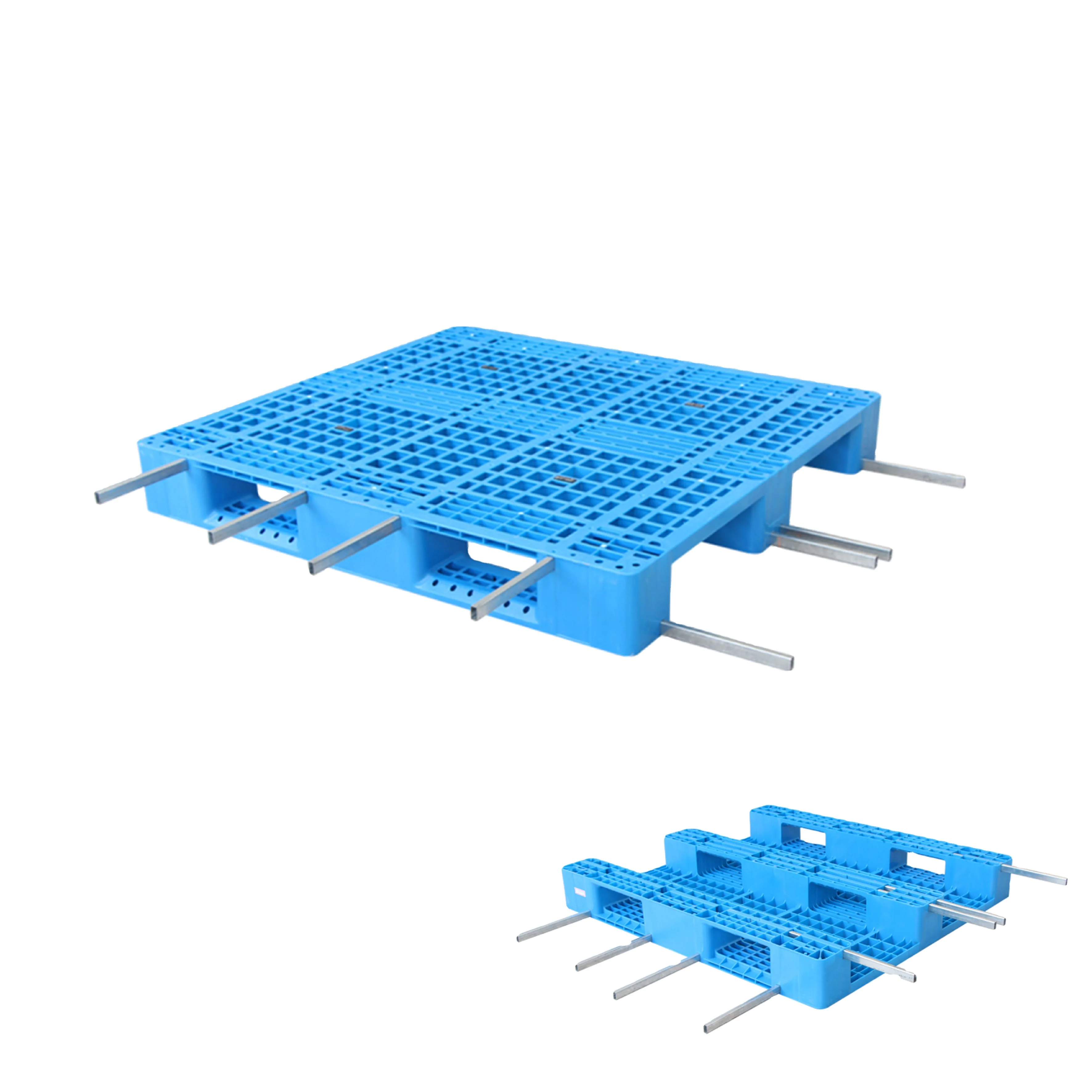 1200x1000x150mm heavy duty 8 steel bars reinforced hdpe large 4 way entry euro plastic pallet